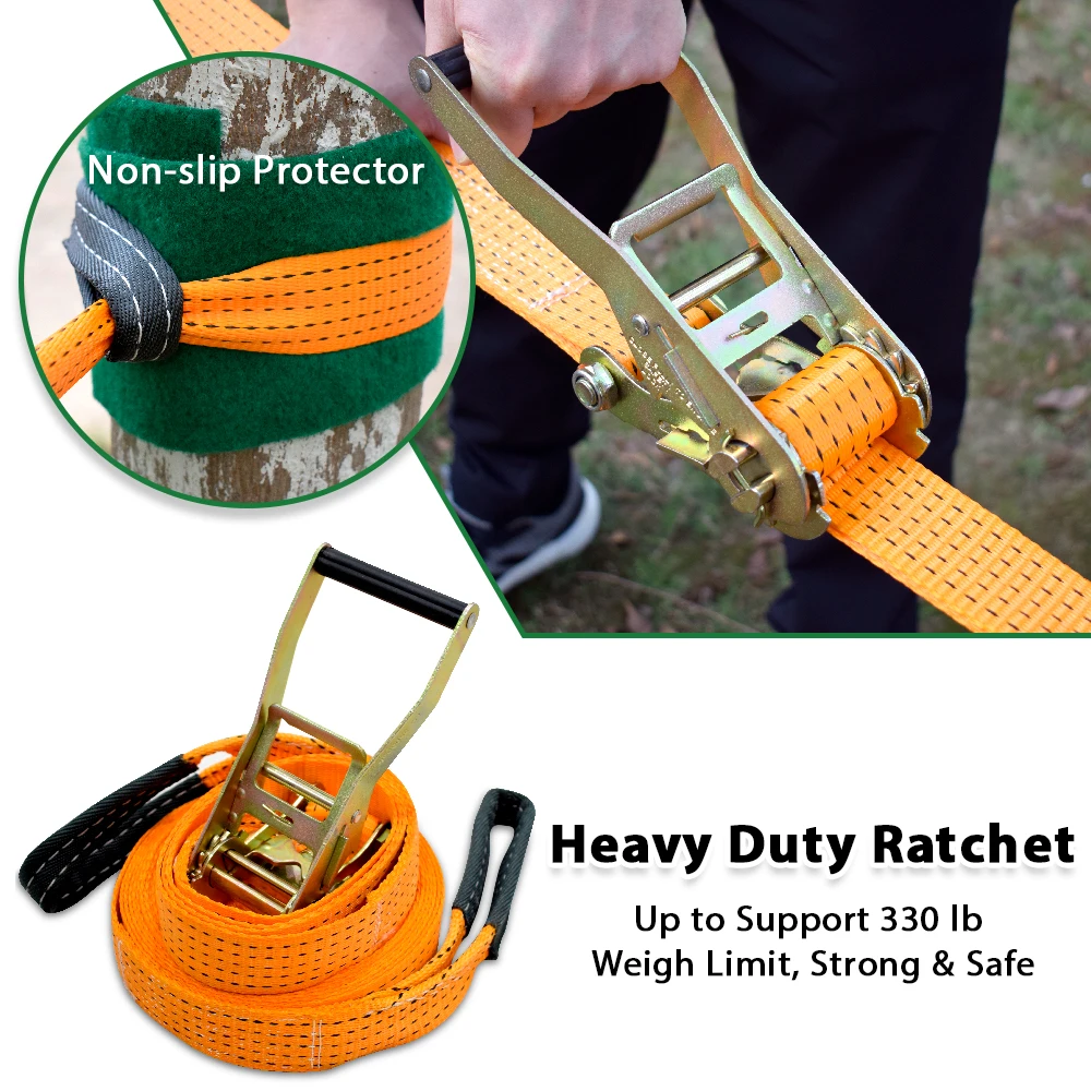 GeerTop Набор для слэкальна скалолазания баланс тренировочная линия с защитой