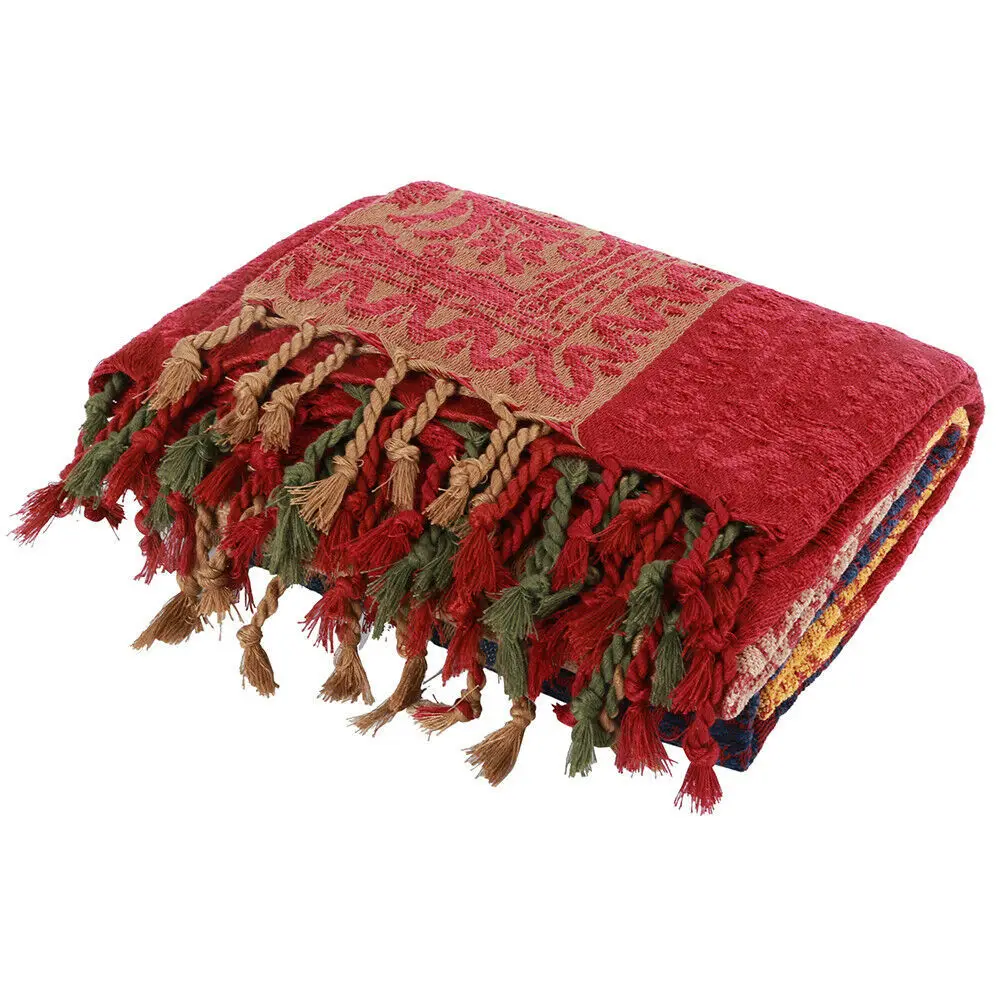 Синель Жаккардовые кисточки диван полотенца одеяла для кровати декоративные