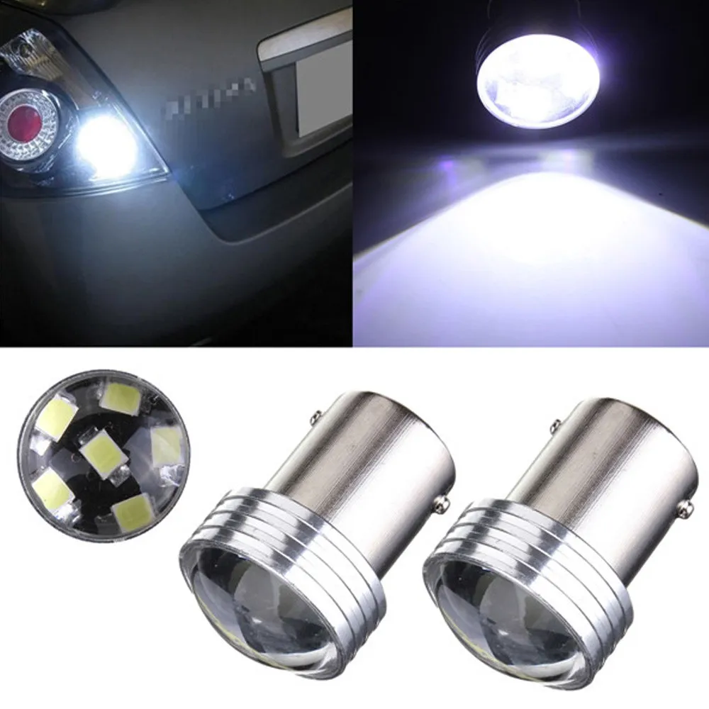Абсолютно Новый 2x DC12V Белый 1156 P21W 6-SMD светодиодный 2835 проектор автомобильный
