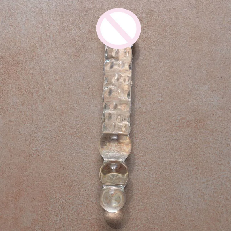 Двойной фаллоимитатор больших размеров пирекс стеклянный Кристальный пенис