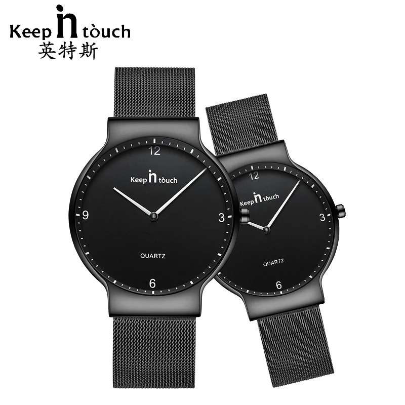 В курсе пара любителей моды Часы сетки группа простой кварцевые часы пары для Для