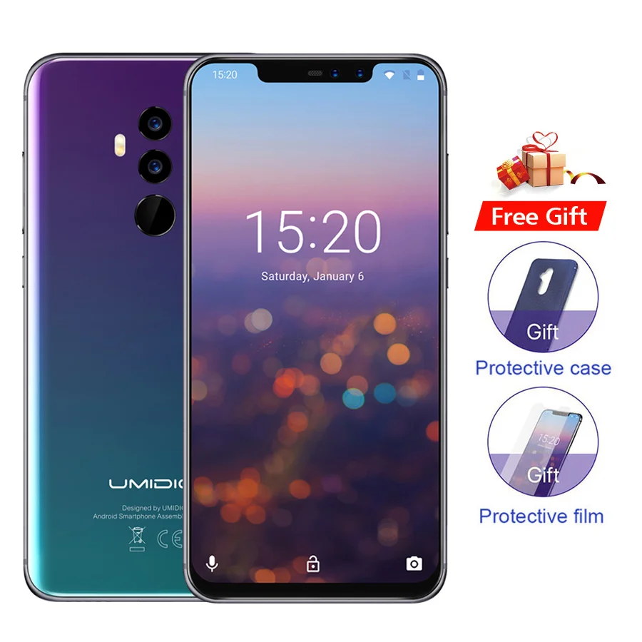 Twilight UMIDIGI Z2 специальное издание Android 8,1 мобильный телефон 6," FHD+ полный экран Helio P23 разблокировка лица 4G+ 64 Гб двойной 4G 3850 мАч смартфон - Цвет: Twilight