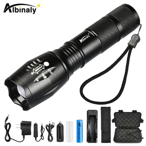 Ультраярсветильник тактический светодиодный фонарик с XP-L V6, водонепроницаемый светодиодный фонарь с шариками, 5 режимов освесветильник, светильник для кемпинга