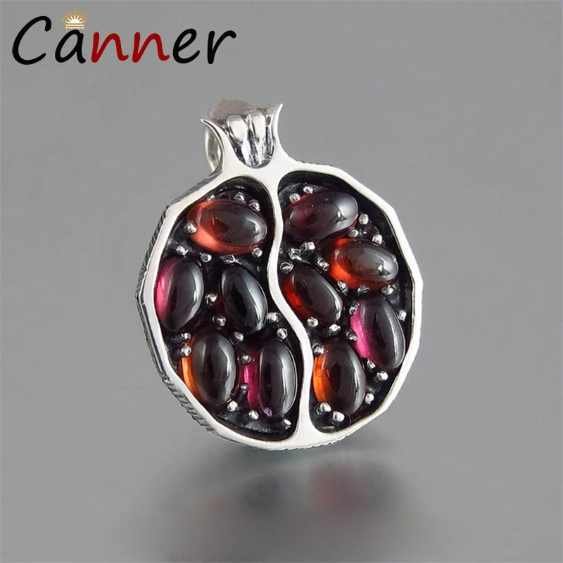 Silver Классическое ожерелье CANNER из граната, цепочка для женщин, ожерелье, подвеска/золото/серебро, натуральный камень, ожерелье, колье, FI - Окраска металла: Silver