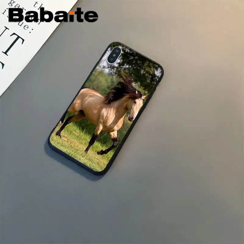 A13 Babaite The Great beauty horse Smart Cover черный мягкий чехол для телефона iPhone 8 7 6 6S Plus 5 5S SE XR X XS MAX Coque Shell - Цвет: A13