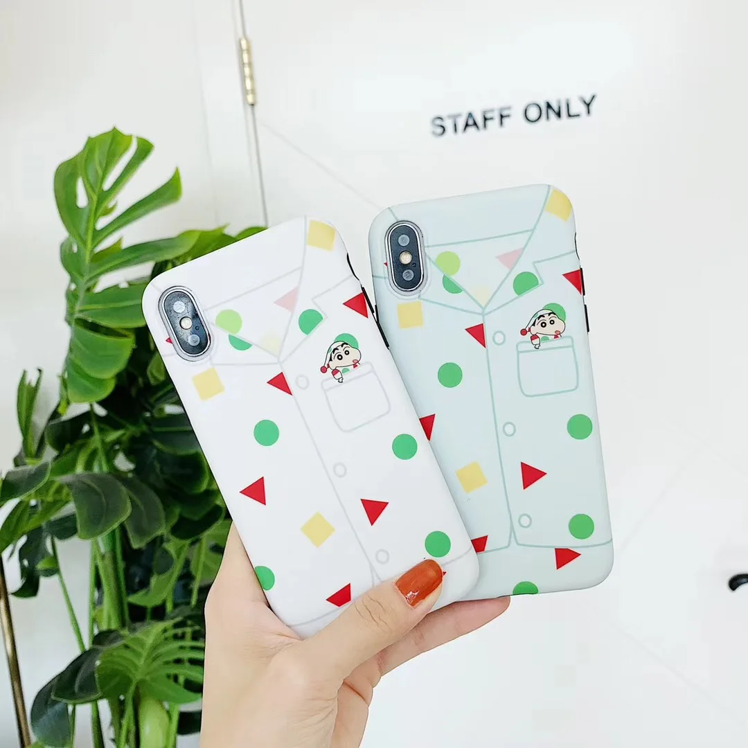 Забавные пижамы Аниме Crayon Shin-chan чехол для iPhone Xs MAX Xr X 6 6s 7 8 plus задняя крышка милый