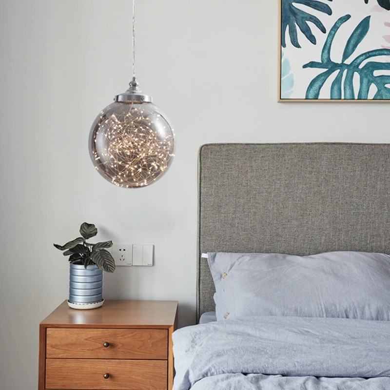 Современная Подвесная лампа для помещений скандинавский креативный стеклянный