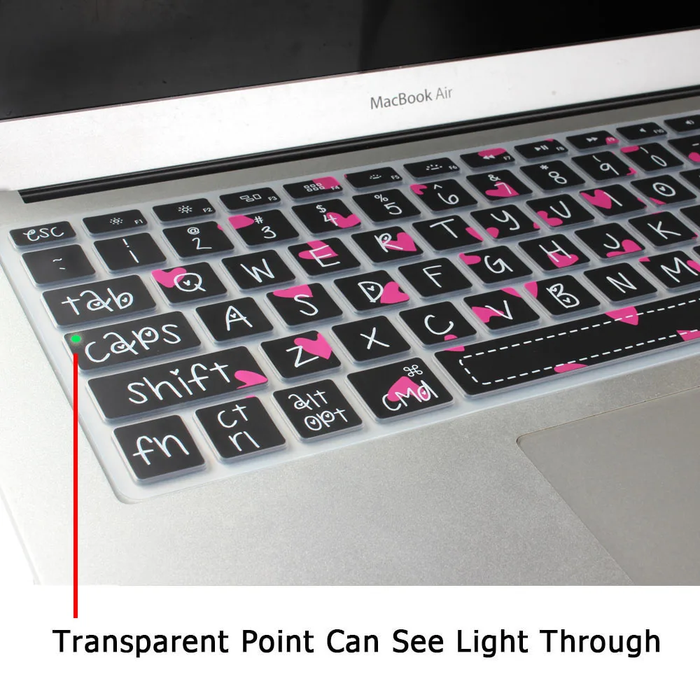 Новинка 2016 Розовый силиконовый чехол с клавиатурой для Apple Macbook Air 13 Pro 15 Retina дюймов