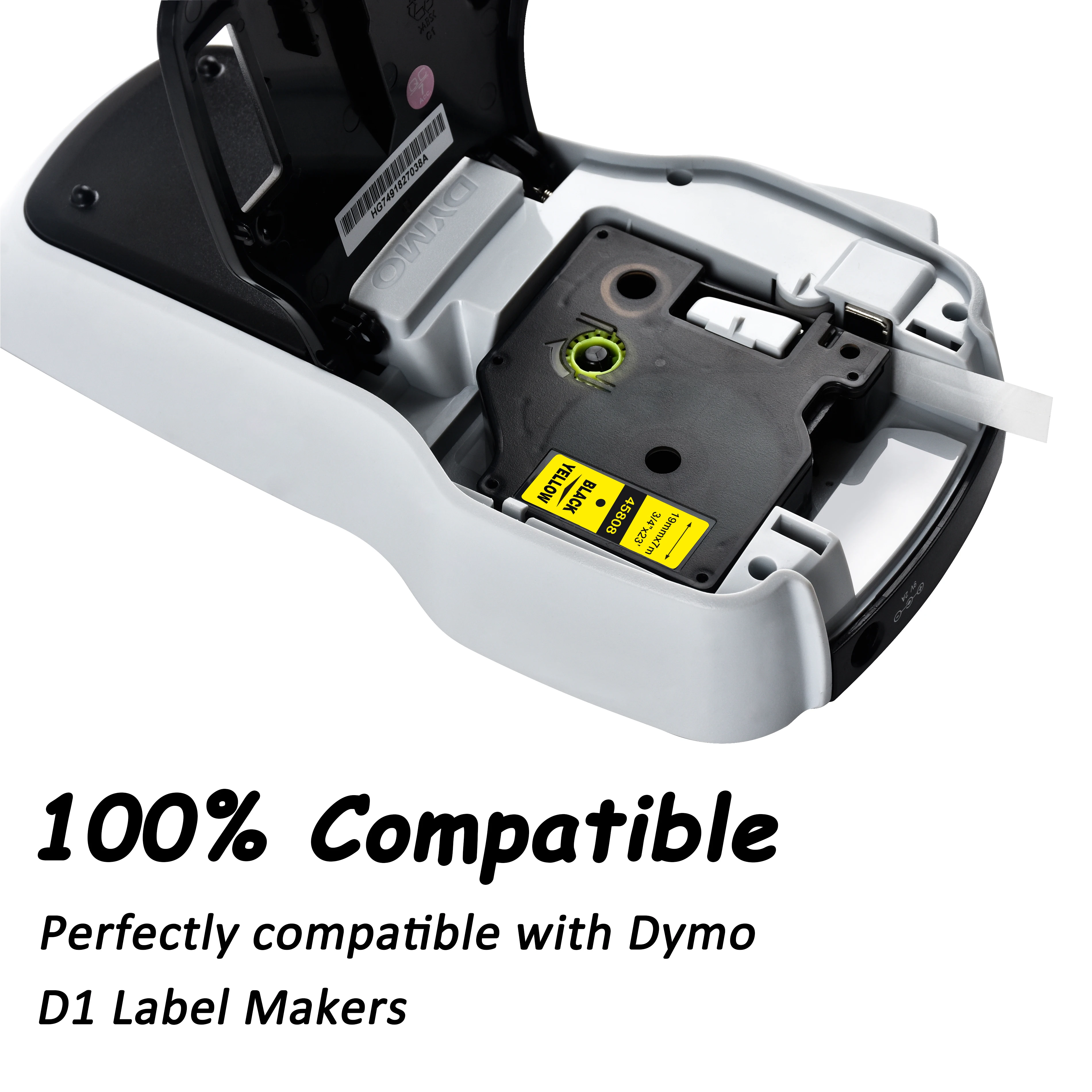 CIDY 1 шт. Φ D1 19 45808 черная на желтом ленты с лейблом для Dymo Label Manager 160 280 210|Ленты
