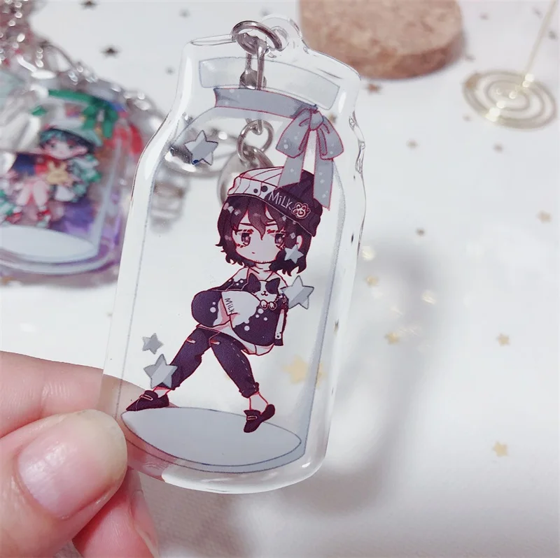 07 Япония Аниме Мой герой Academy Midoriya izku Asui Tsuyu фигурка Косплей Желая бутылка акриловый брелок сумка Подвеска Брелок Подарки - Цвет: 07
