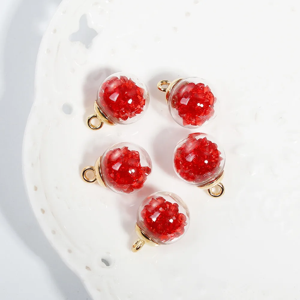 DoreenBeads DIY стеклянная подвеска-бутылка Красочные Стразы прозрачные бусины 22 мм x 16