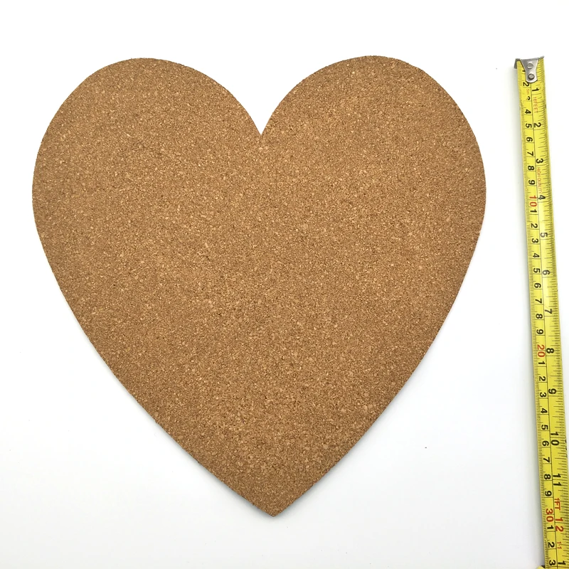 Большое сердце острые пробковые деревянные доски для сообщений Phellem объявлений