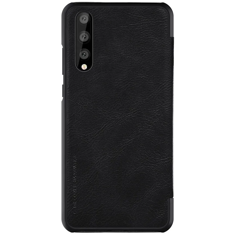 10 шт./лот NILLKIN Qin серии Бумажник Флип кожаный чехол для huawei P20 pro Натуральная кожа флип чехол 6,1 дюймов - Цвет: Черный