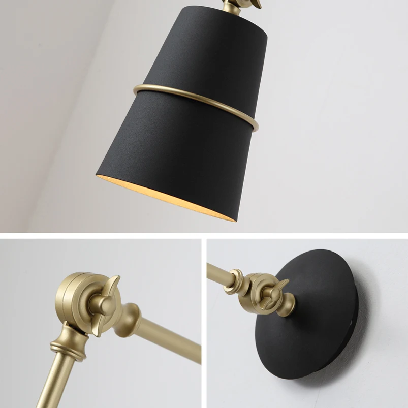 

Loft creative personality folding light for restaurant study cafe E14 adjustbale wall lamp