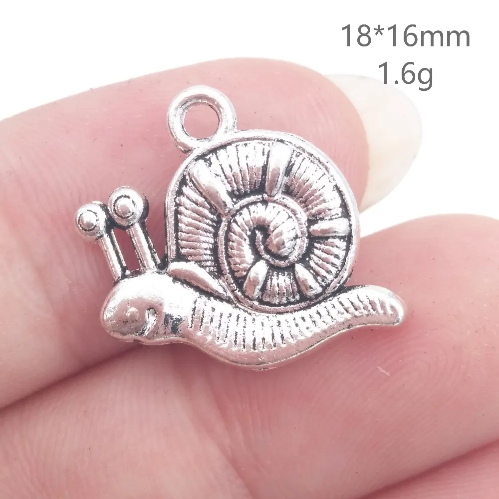 Объемные подвески из цинкового сплава для сада 2D в виде улитки и полива 18 х16 мм 1 6