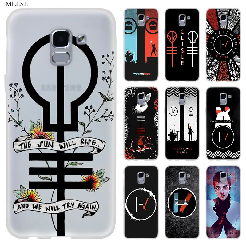 Музыкальный Чехол Band 21 Twenty One Pilots для Samsung J8 J4 J6Plus 2018 J5 J3 J7 2017 EU 2016 Prime силиконовый