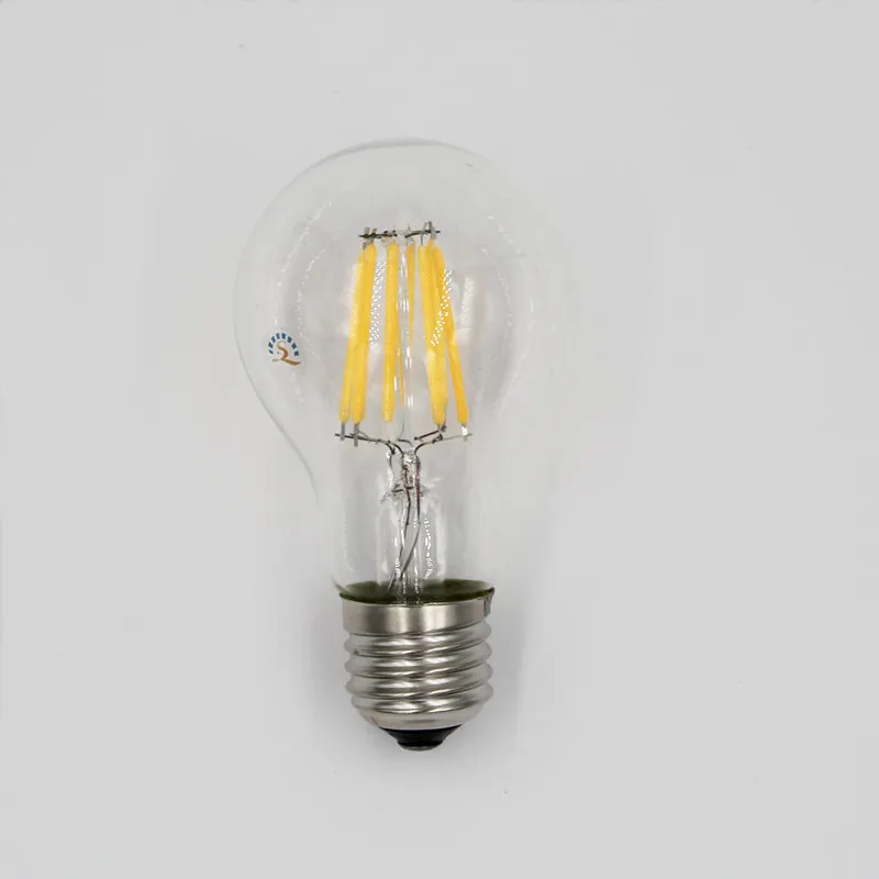1 шт. RXR A19 A60 E26 E27 2 Вт 4 Вт 6 Вт 8 Вт 360 градусов стекло Прозрачный Edison Ретро Светодиодный светильник накаливания лампа 220В 220В AC CE
