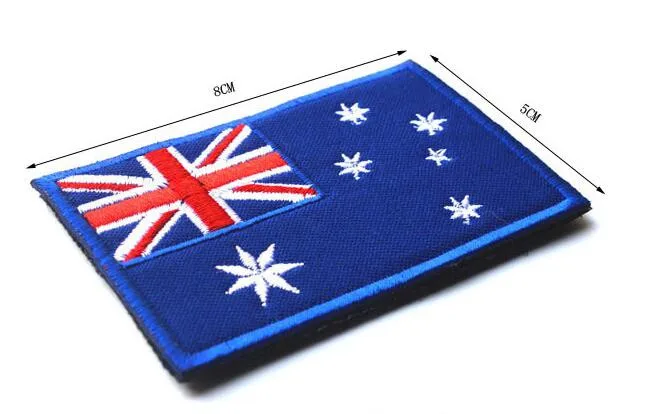Australia Flag 8 см x 5 см Европейский флаг Украина ЕС Чешский Ирландии Хорватия Шотландии России патчи 3D Флаг патч для куртка жан Одежда патчи - Цвет: Australia Flag
