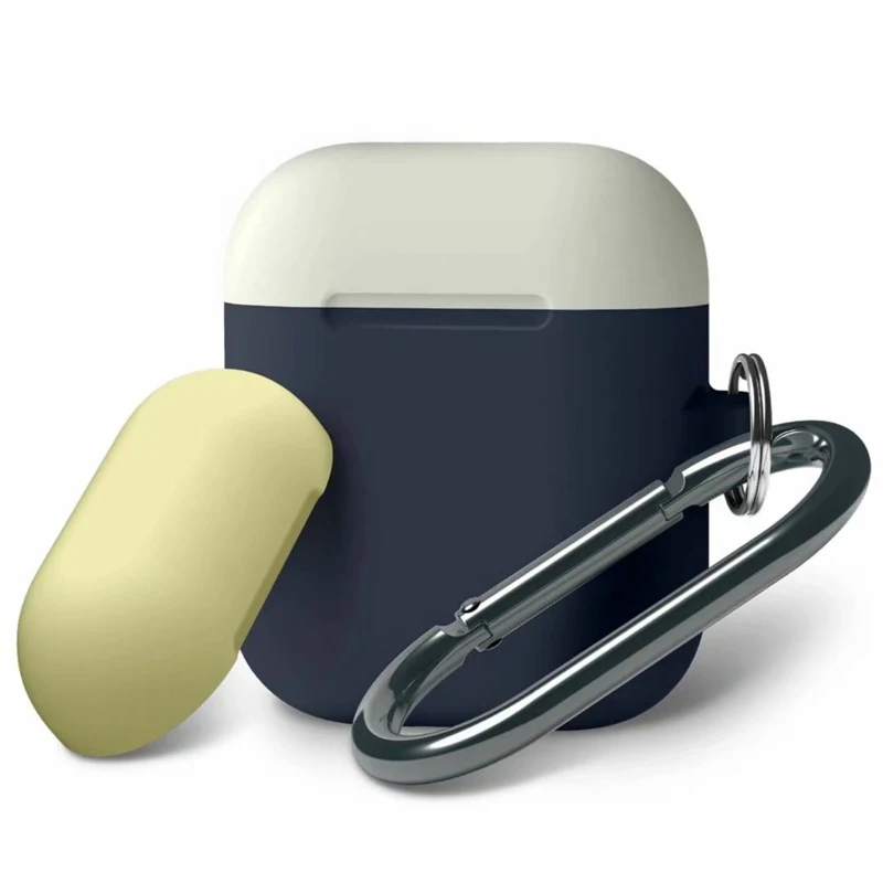 Хит цвет двойной колпачок силиконовый наушник чехол для Airpods тонкий мягкий гибкий шелковистый Резиновый ТПУ чехол для Airpods 2 1 Аксессуары