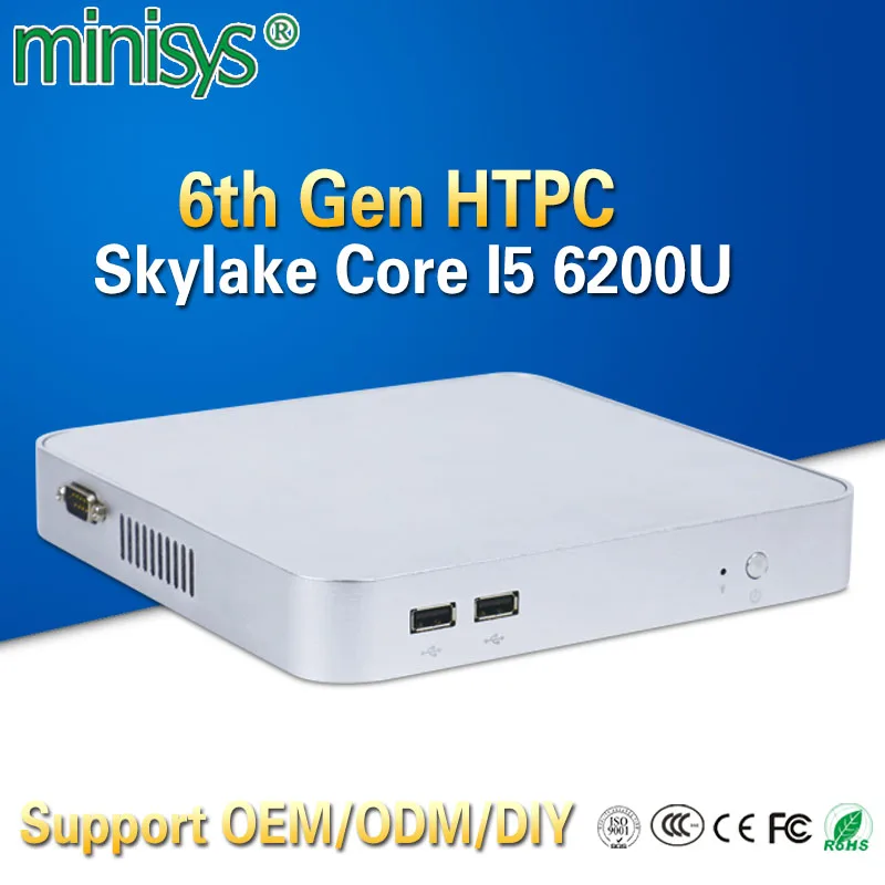 Модные Офисные настольных компьютеров Skylake Core i5 6200U mini pc сторожевой поддержки HDMI