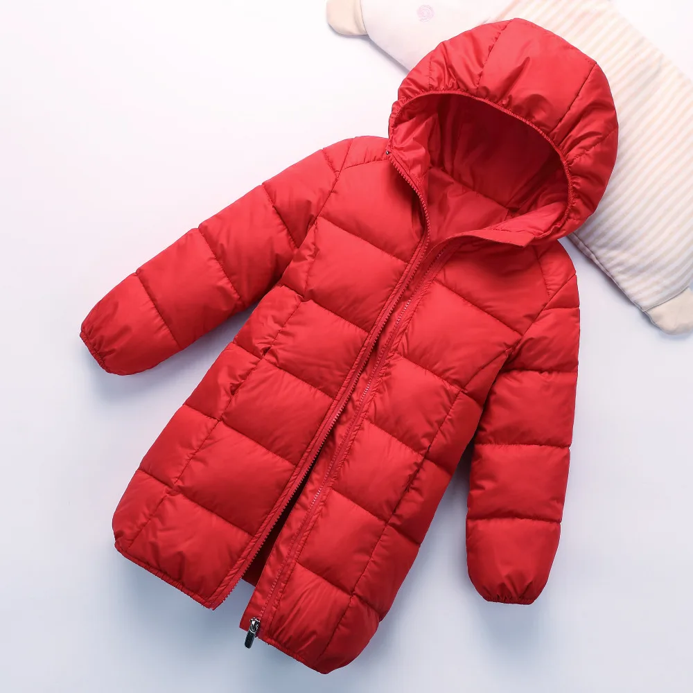 Children duck down jacket For Boys Outerwear Hooded Girls winter coat Thick kids snowsuits long parka 1-7Y | Детская одежда и