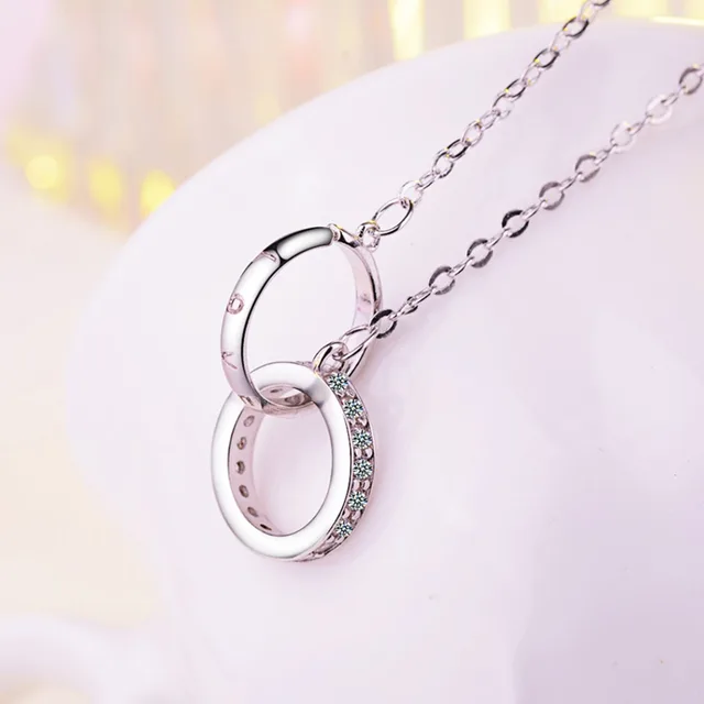 Chereda Hollow Geometric Lover Necklaces for Women  Gold  Chain Choker Wedding Elegant Jewelry Christmas Present 8