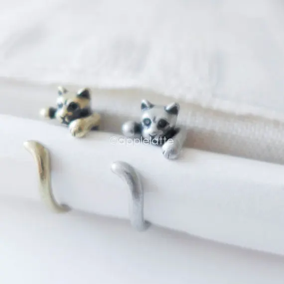 Min 1PC Animal Wrap Ring Kitten Bronze Jewelry Rings Comfortable Lucky For Men Women Gift | Украшения и аксессуары