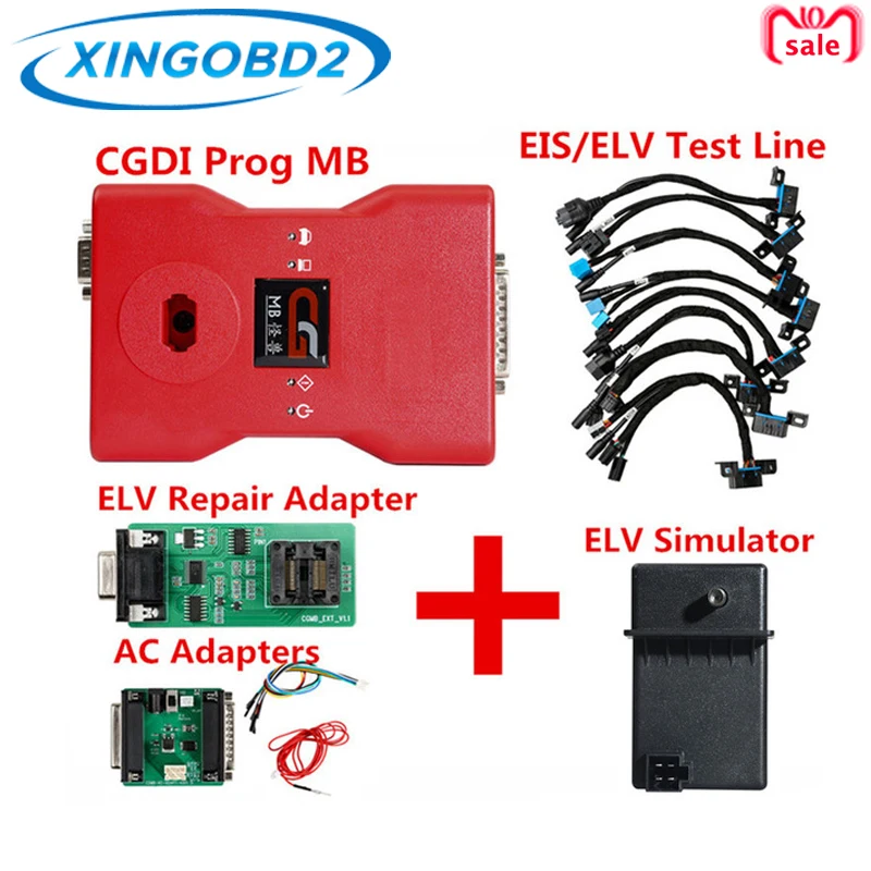 CGDI Prog MB for Benz Car Key Programmer Plus AC Adapters and ELV Simulator Repair Adapter EIS/ELV test lines | Автомобили и