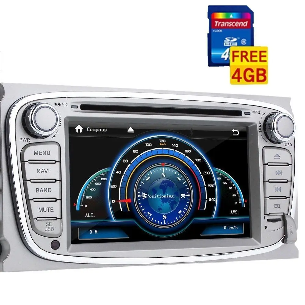 Два Din 7 Дюймов Автомобиля Dvd плеер Для FORD/FOCUS 2/MONDEO/S MAX/CONNECT 2008 2011 С Wifi 3 Г Радио GPS RDS Ipod