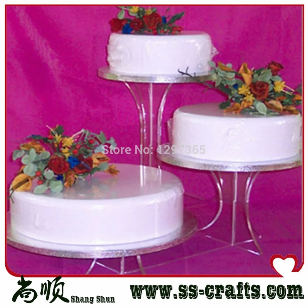 

3 Tier Acrylic Bracket Birthday Wedding Cake Stand