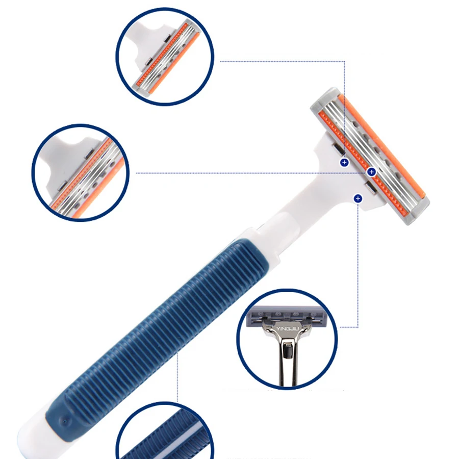 Бритва для мужчин 5 в 1 держатель и 4 лезвия 3 триммер кассета | Красота здоровье