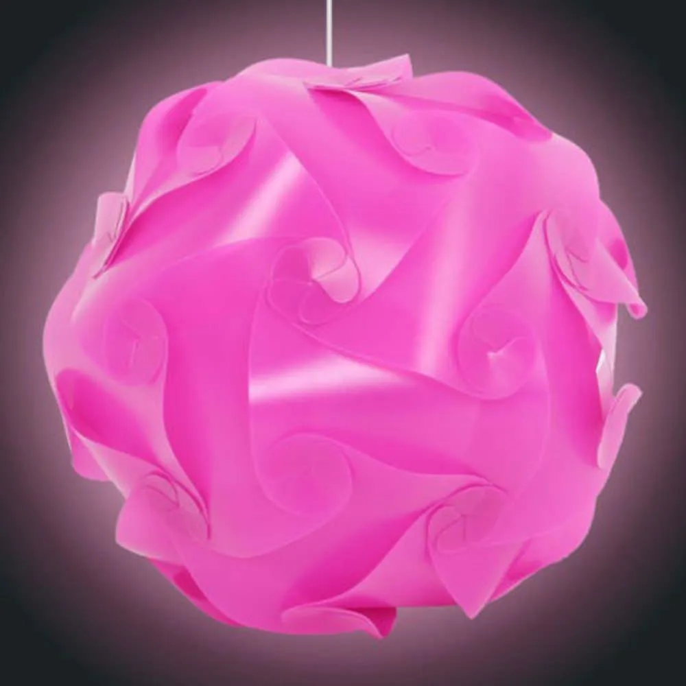 rose red 30 шт. элементы Современная IQ головоломка, паззл светильник абажур потолочный абажур креативный DIY люстра светильник - Цвет корпуса: rose red