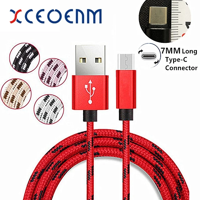 25/100/200/300 см длинные Тип usb C линия плетеный провод для быстрой зарядки Зарядное устройство для huawei mate RS 9 10 pro lite Galaxy s8 S9