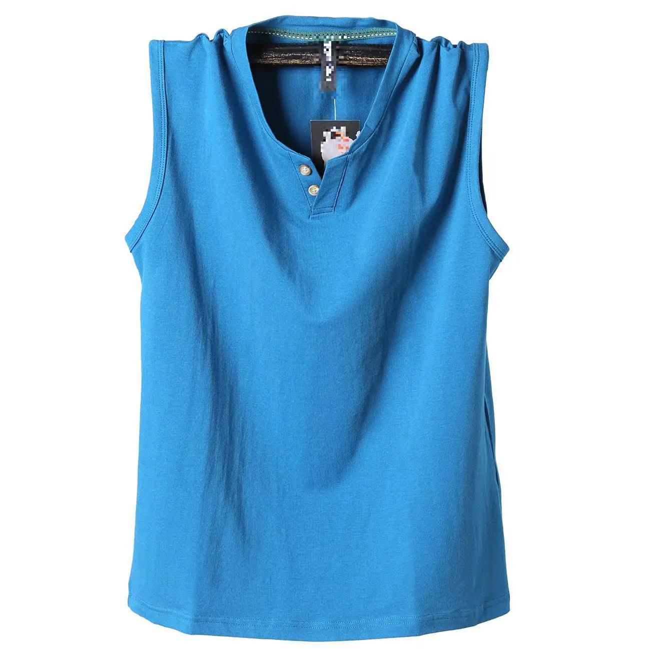 Мужская футболка без рукавов Повседневная Свободная хлопковая Футболка