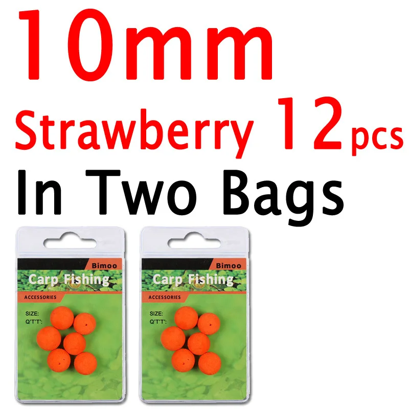 10mm Strawberry 12PC Bimoo 12 шт. 8 мм 10 мм 12 мм 14 мм Цветные всплывающие приманки для ловли карпа Ароматизированная трава приманка для ловли карпа плавающая кукурузная Мягкая приманка на гранулах - Цвет: 10mm Strawberry 12PC