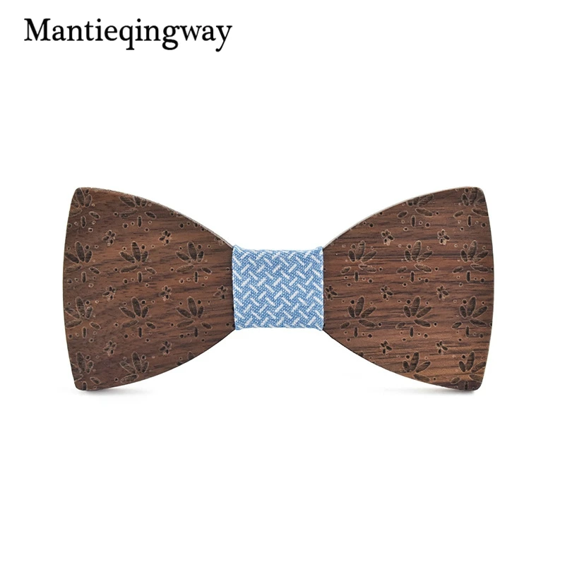 Mantieqingway детей деревянный галстук бабочка для детские деревянные Боути связи Bowknots