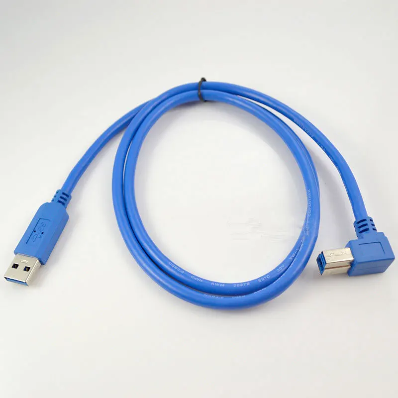 Кабель с левым углом 3 фута 1 м разъем USB 0 A папа на B 90 градусов | Компьютеры и офис