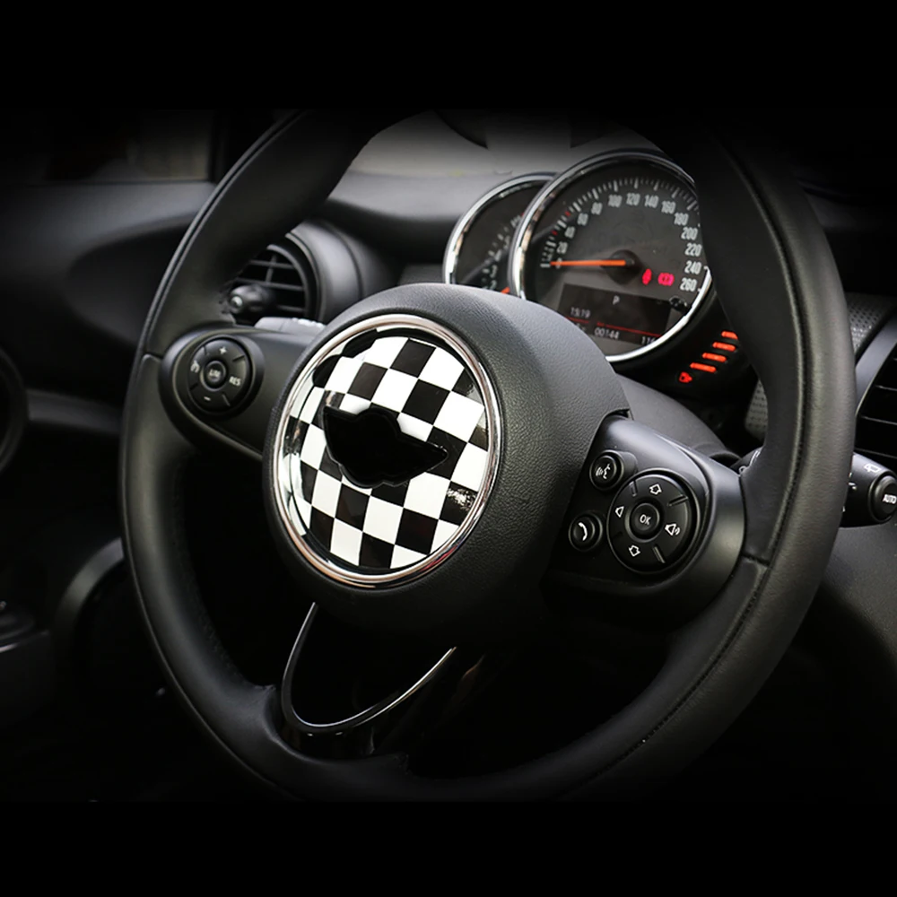 1 шт. виниловые наклейки на руль автомобиля Union Jack Checker из ПВХ для Mini Cooper JCW F54 F55 F56 F60