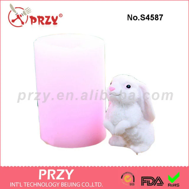 

Silicone Soaps Mold Clay Mould Aroma Stone Rubber Animals Soaps Mould Rabbit 3D CIQ,FDA,LFGB,CE / EU PRZY Eco-friendly 001