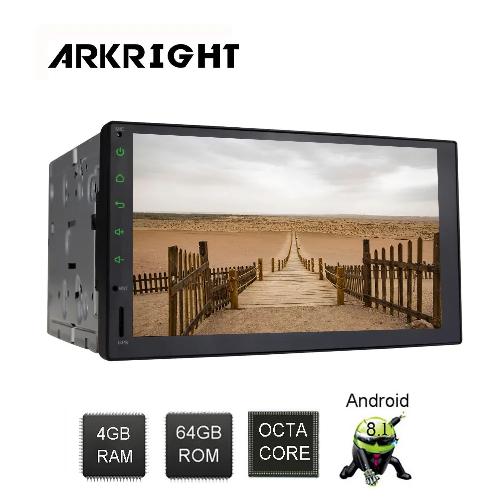 ARKRIGHT 7 'Ɗ + 64 Гб 2Din Android автомобильный плеер 8 1 Автомагнитола carplay sc9853i с 4G слотом
