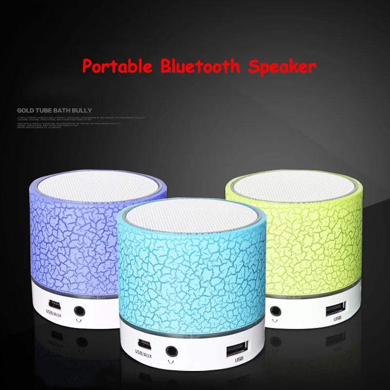 Портативный Bluetooth мини беспроводной динамик LED USB TF карта бас стерео колонки с