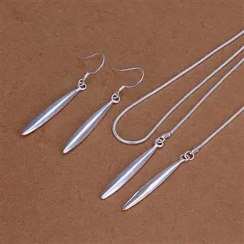 S362 S925 Vente Chaude bijoux en argent ensemble de mode Collier Boucle D'oreille/aqajhxa bciajtpa|bijoux argent|collier ensembleensemble |