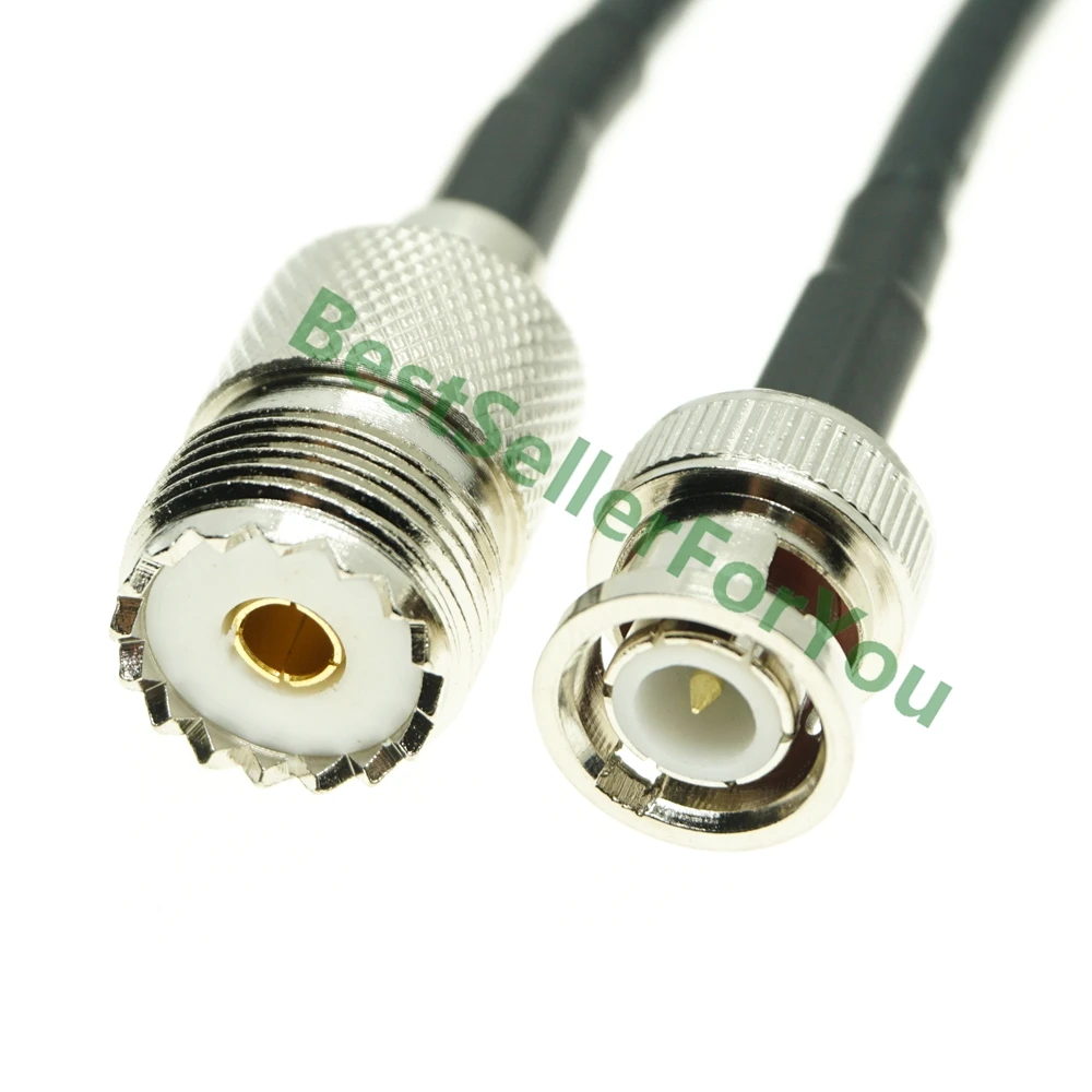 Обжимный кабель RG58 с разъемом BNC папа на UHF SO239 мама RF коаксиальный провод разъем 15