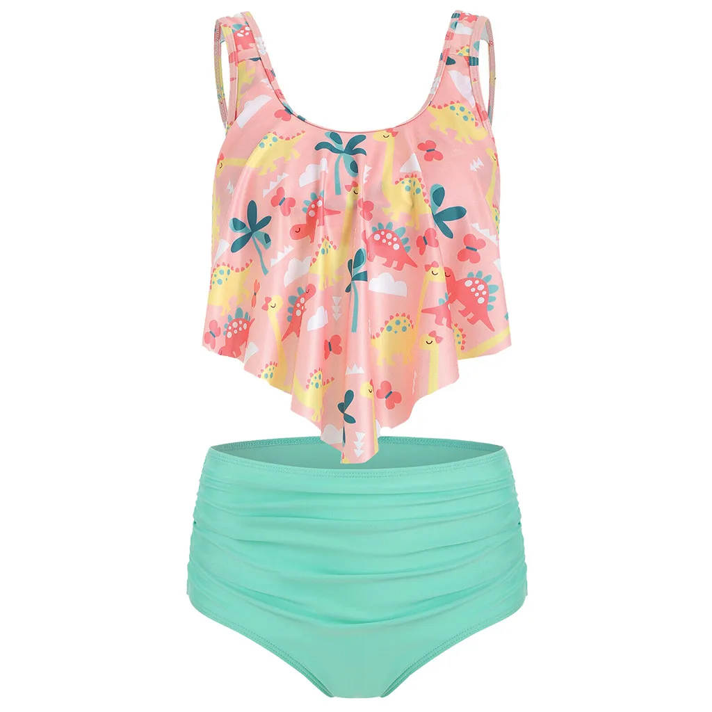 Женский комплект бикини CHAMSGEND купальный костюм с высокой талией и принтом