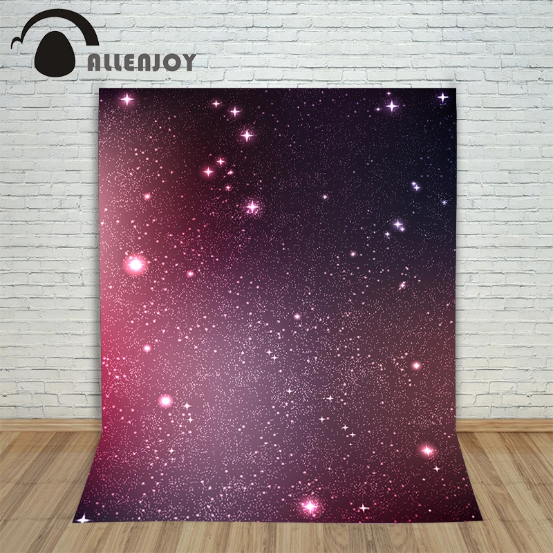 Фон для фотосъемки Allenjoy с изображением звезды неба розового черного блестящего