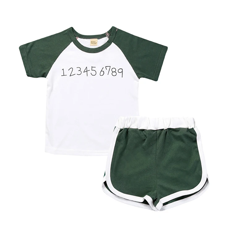 TZ501 Retail 2019 hot sale summer clothing set baby boys girls clothes children's children sports suits for Boy Outfits | Детская