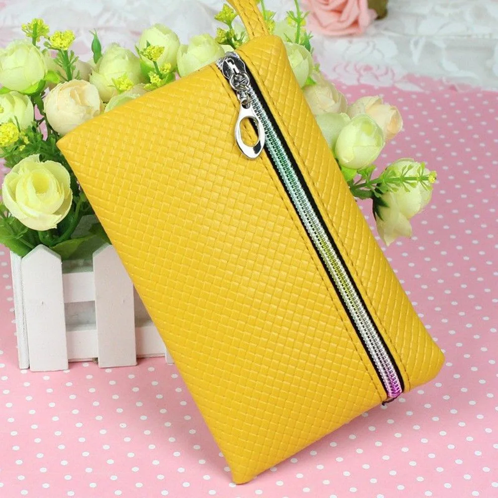 Женский Мужской Длинный кошелек кошельки на молнии из искусственной кожи