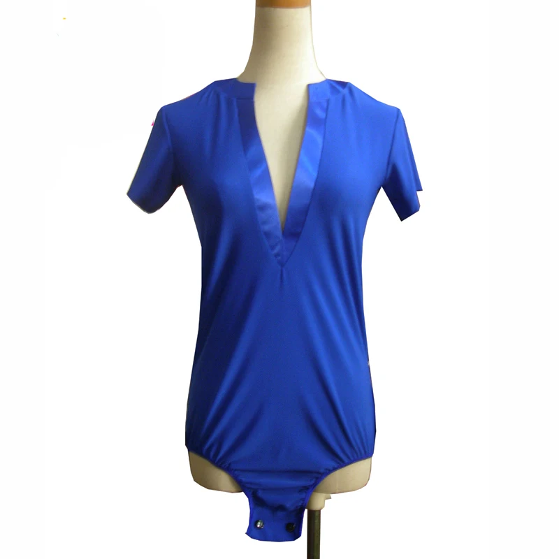 

Мужские топы для латиноамериканских танцев, атласная тренировочная одежда с коротким рукавом и V-образным вырезом для Бальных соревнований и Танго, трико, рубашка для фламенко