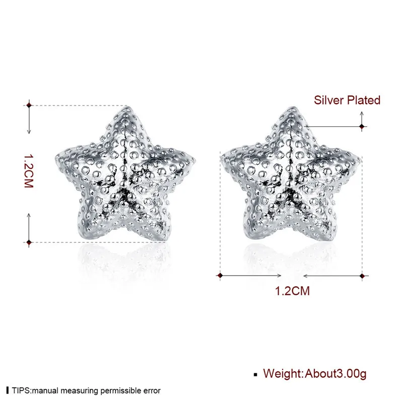 Милые звезды серьги для женщин корейской посеребренная морская звезда ювелирные