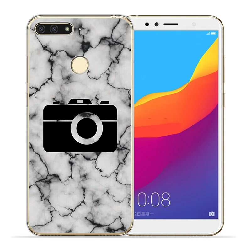 Роскошный чехол с мраморными буквами для huawei II Y5 Y6 Prime Nova 2 3 3I 4 Plus чехол для телефона Coque Etui funda capinha shell capa